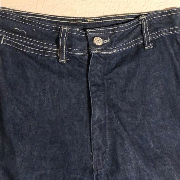 70’s Rigid Denim True Vintage 1970’s Jeans Faded Glory waterworks 27/5 uncut - Picture 4 of 8